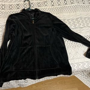 Ladies, long sleeve, fleece jacket, black, XL